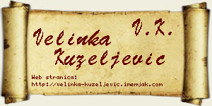 Velinka Kuzeljević vizit kartica